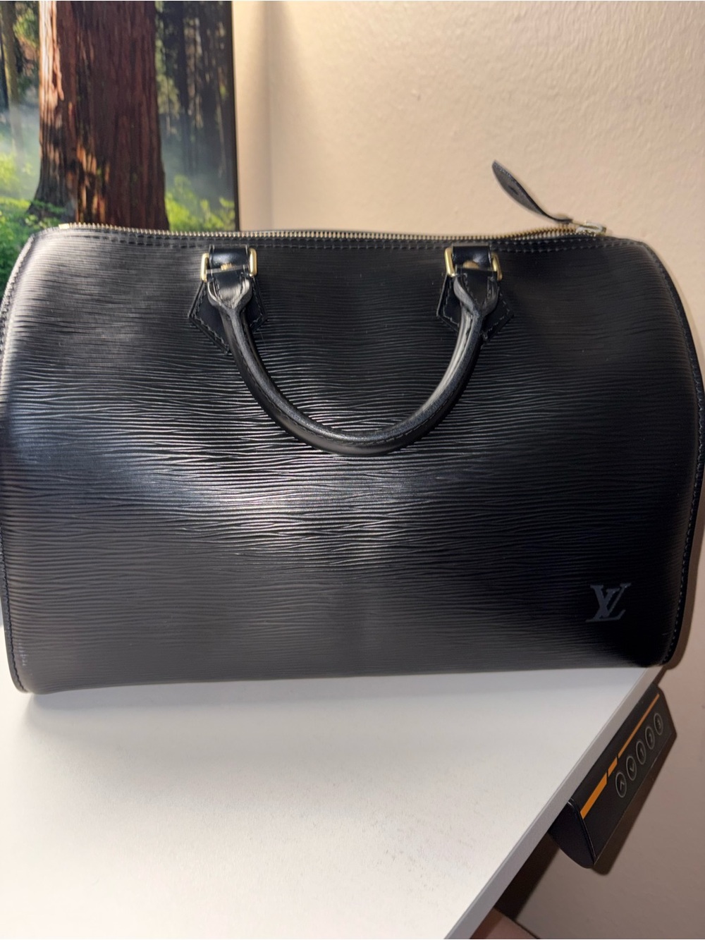 Louis Vuitton Black Epi Speedy 30